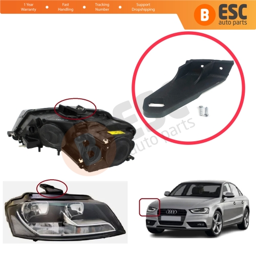 Headlight Holder Mount Repair Bracket Tab Set Right Side for Audi A3 MK2 8P 2008-2013 Facelift 8P0998122A