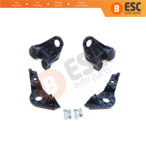 Headlight Holder Mount Repair Bracket Tab Set Left Right Side for Citroen C4 MK1 LC Coupe MK1 THE 2004-2010 621283 621284