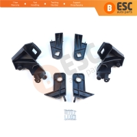 Headlight Holder Mount Repair Bracket Tab Set Left Right Side for Fiat Doblo MK2 263 2010-2014 Pre-Facelift 51810671 51810672
