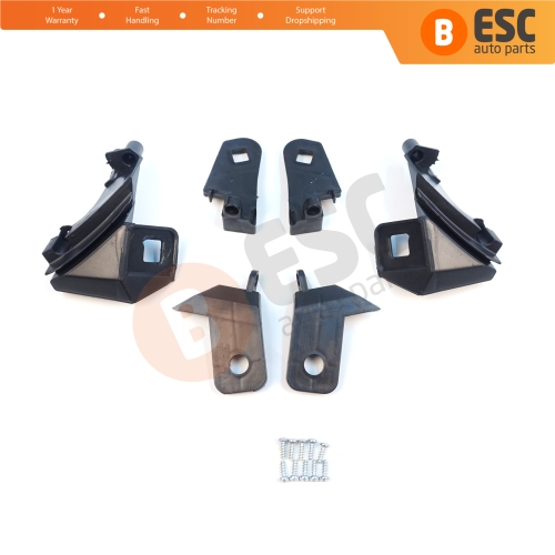 Headlight Holder Mount Repair Bracket Tab Set Left Right Side for Fiat Doblo MK2 263 2010-2014 Pre-Facelift 51810671 51810672