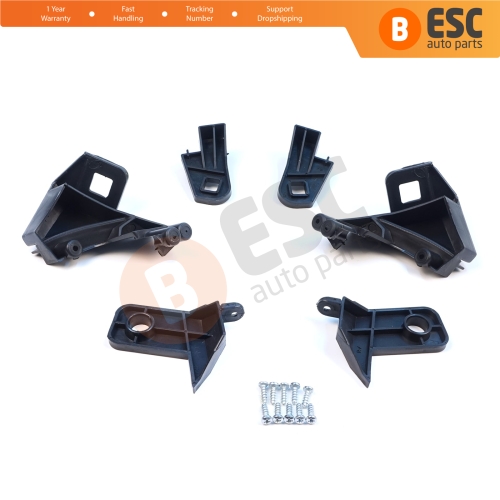 Headlight Holder Mount Repair Bracket Tab Set Left Right Side for Fiat Doblo MK2 263 2010-2014 Pre-Facelift 51810671 51810672