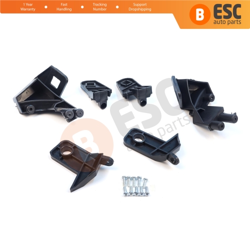 Headlight Holder Mount Repair Bracket Tab Set Left Right Side for Fiat Doblo MK2 263 2010-2014 Pre-Facelift 51810671 51810672