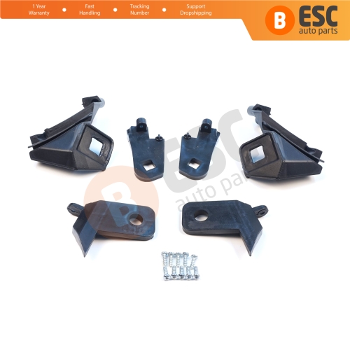 Headlight Holder Mount Repair Bracket Tab Set Left Right Side for Fiat Doblo MK2 263 2010-2014 Pre-Facelift 51810671 51810672