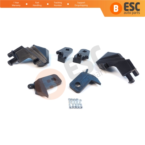 Headlight Holder Mount Repair Bracket Tab Set Left Right Side for Fiat Doblo MK2 263 2010-2014 Pre-Facelift 51810671 51810672