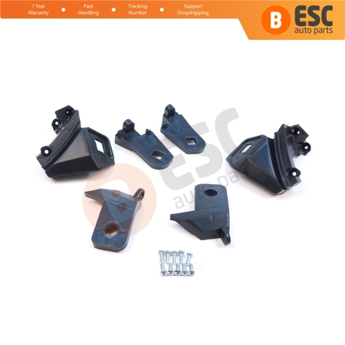 Headlight Holder Mount Repair Bracket Tab Set Left Right Side for Fiat Doblo MK2 263 2010-2014 Pre-Facelift 51810671 51810672