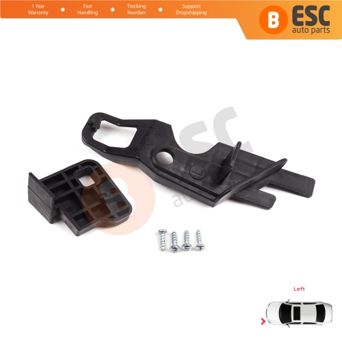 Headlight Holder Mount Repair Bracket Tab Set Left Side for Peugeot 301 2012-2017 Pre-Facelift 9675139480