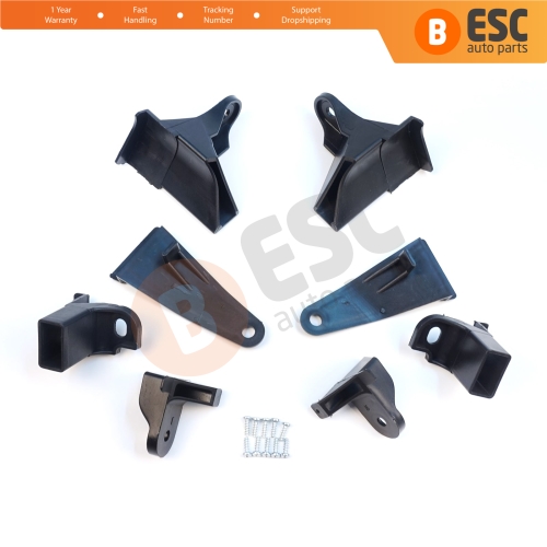 Headlight Holder Mount Repair Bracket Tab Set Left Right Side for Renault Symbol MK3 2013-2017 Pre-Facelift 260607796R 260106223R