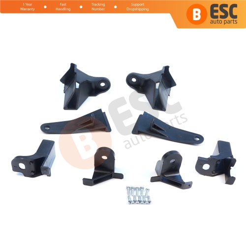 Headlight Holder Mount Repair Bracket Tab Set Left Right Side for Renault Symbol MK3 2013-2017 Pre-Facelift 260607796R 260106223R