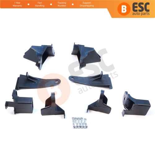 Headlight Holder Mount Repair Bracket Tab Set Left Right Side for Renault Symbol MK3 2013-2017 Pre-Facelift 260607796R 260106223R