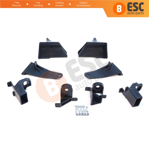 Headlight Holder Mount Repair Bracket Tab Set Left Right Side for Renault Symbol MK3 2013-2017 Pre-Facelift 260607796R 260106223R