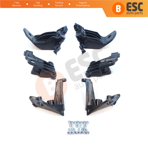 Headlight Holder Mount Repair Bracket Tab Set Left Right Side for Fiat Tipo 356 357 Egea 2015-On 50927927 50927929