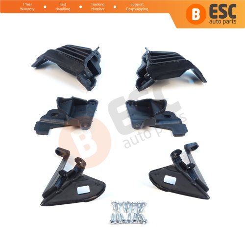 Headlight Holder Mount Repair Bracket Tab Set Left Right Side for Fiat Tipo 356 357 Egea 2015-On 50927927 50927929