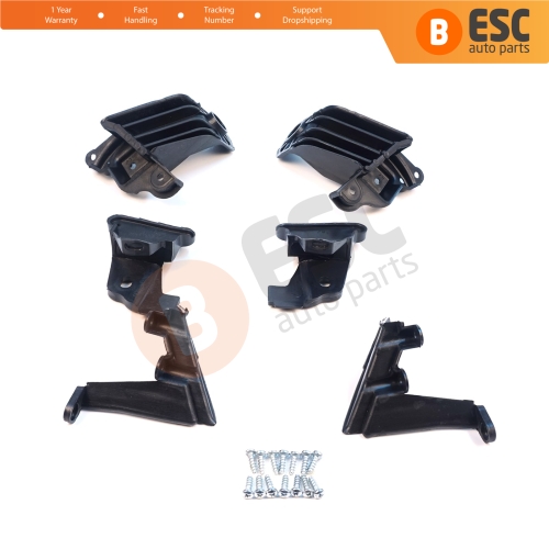 Headlight Holder Mount Repair Bracket Tab Set Left Right Side for Fiat Tipo 356 357 Egea 2015-On 50927927 50927929