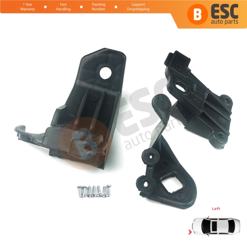 Headlight Holder Mount Repair Bracket Tab Set Left Side for Fiat Tipo 356 357 Egea 2015-On 50927927