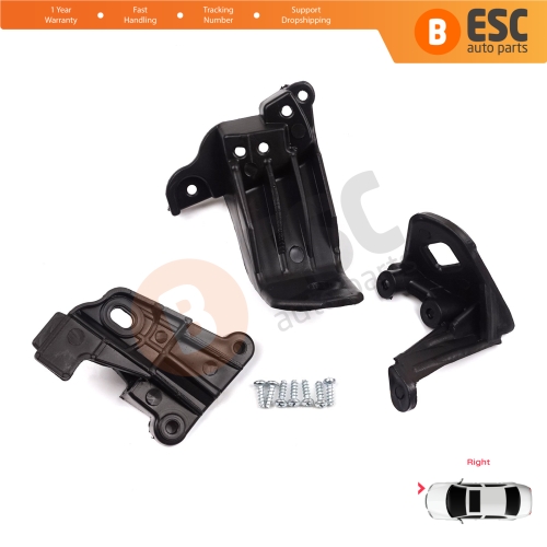 Headlight Holder Mount Repair Bracket Tab Set Right Side for Fiat Tipo 356 357 Egea 2015-On 50927929