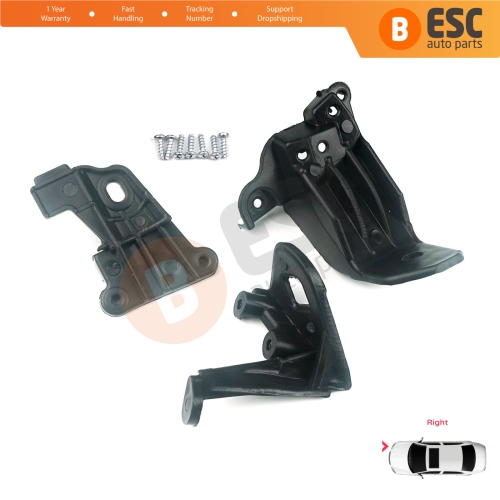 Headlight Holder Mount Repair Bracket Tab Set Right Side for Fiat Tipo 356 357 Egea 2015-On 50927929