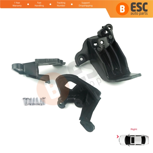 Headlight Holder Mount Repair Bracket Tab Set Right Side for Fiat Tipo 356 357 Egea 2015-On 50927929