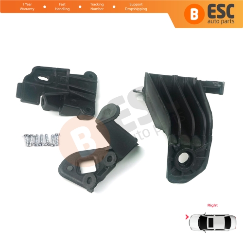 Headlight Holder Mount Repair Bracket Tab Set Right Side for Fiat Tipo 356 357 Egea 2015-On 50927929