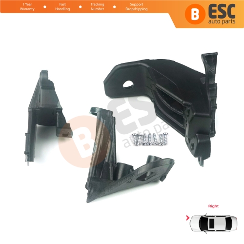 Headlight Holder Mount Repair Bracket Tab Set Right Side for Fiat Tipo 356 357 Egea 2015-On 50927929