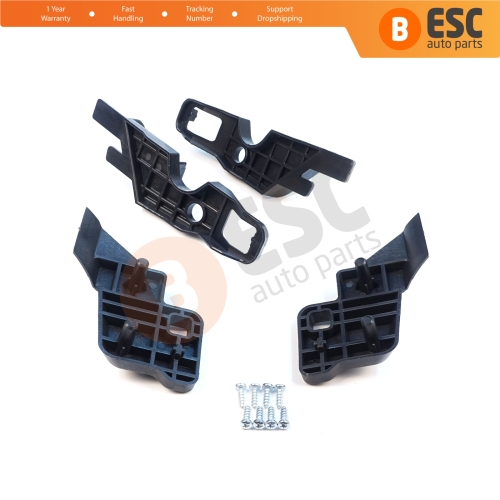 Headlight Holder Mount Repair Bracket Tab Set Left Right for Citroen C-Elysee 2012-2017 9675140080 9675140380