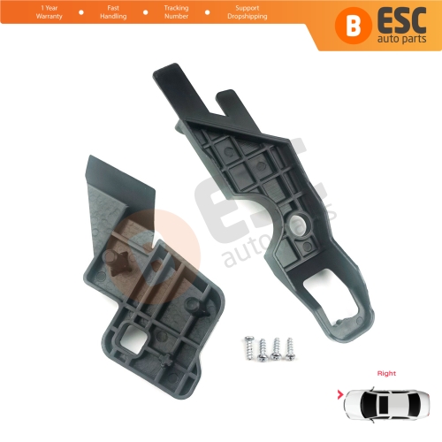 Headlight Holder Mount Repair Bracket Tab Set Right Side for Citroen C-Elysee 2012-2017 9675140380