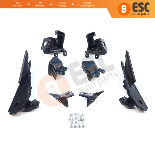 Headlight Holder Mount Repair Bracket Tab Set Left Right Side for Renault Megane BFB K9A B9A MK4 2016-On 260601571R 260100506R