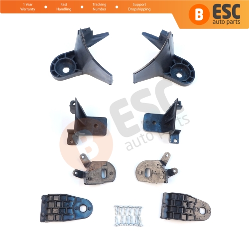 Headlight Holder Mount Repair Bracket Tab Set Left Right Side for Renault Symbol MK3 Facelift 2017-On 260609154R 260102037R