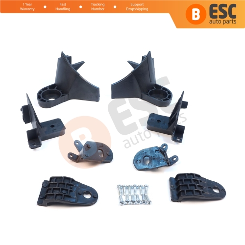 Headlight Holder Mount Repair Bracket Tab Set Left Right Side for Renault Symbol MK3 Facelift 2017-On 260609154R 260102037R