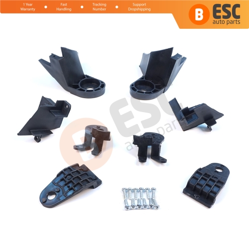 Headlight Holder Mount Repair Bracket Tab Set Left Right Side for Renault Symbol MK3 Facelift 2017-On 260609154R 260102037R