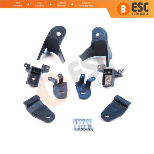 Headlight Holder Mount Repair Bracket Tab Set Left Right Side for Renault Symbol MK3 Facelift 2017-On 260609154R 260102037R