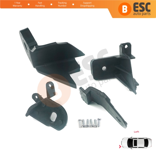 Headlight Holder Mount Repair Bracket Tab Set Left Side for Renault Symbol MK3 Facelift 2017-On 260609154R