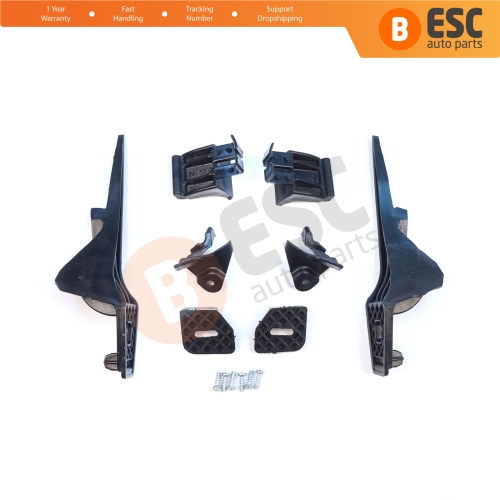 Headlight Holder Mount Repair Bracket Tab Set Left Right Side for Ford Fiesta B299 B409 B479 2013-2019 D2BZ13008L D2BZ13008J