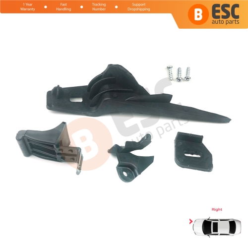 Headlight Holder Mount Repair Bracket Tab Set Right Side for Ford Fiesta B299 B409 B479 2013-2019 D2BZ13008J