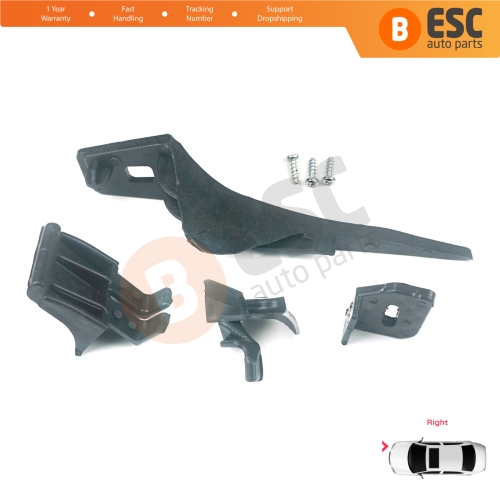Headlight Holder Mount Repair Bracket Tab Set Right Side for Ford Fiesta B299 B409 B479 2013-2019 D2BZ13008J