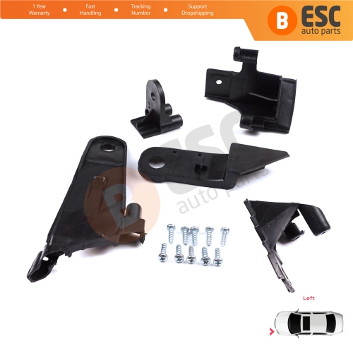Headlight Holder Mount Repair Bracket Tab Set Left Side for Dacia Renault Duster MK2 HM 2017-2024 260609367R