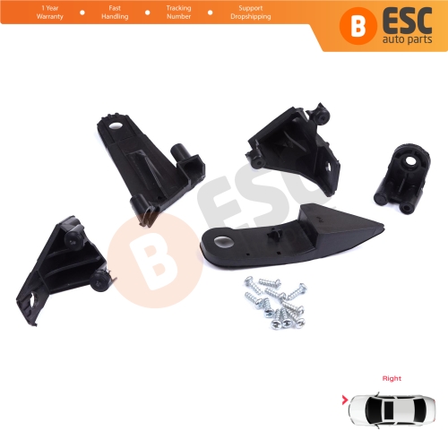 Headlight Holder Mount Repair Bracket Tab Set Right Side for Dacia Renault Duster MK2 HM 2017-2024 260101133R