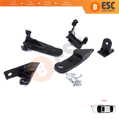 Headlight Holder Mount Repair Bracket Tab Set Right Side for Dacia Renault Duster MK2 HM 2017-2024 260101133R