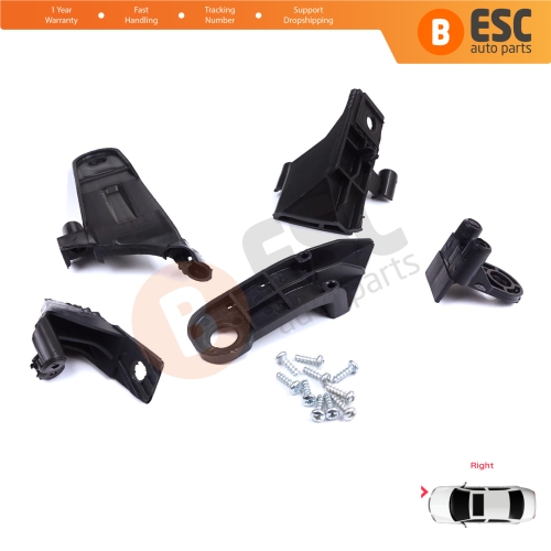 Headlight Holder Mount Repair Bracket Tab Set Right Side for Dacia Renault Duster MK2 HM 2017-2024 260101133R