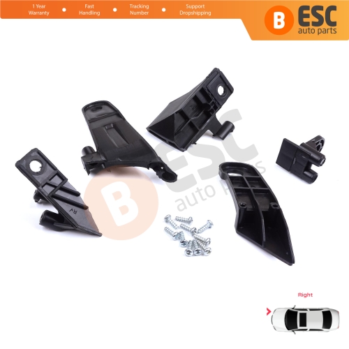 Headlight Holder Mount Repair Bracket Tab Set Right Side for Dacia Renault Duster MK2 HM 2017-2024 260101133R