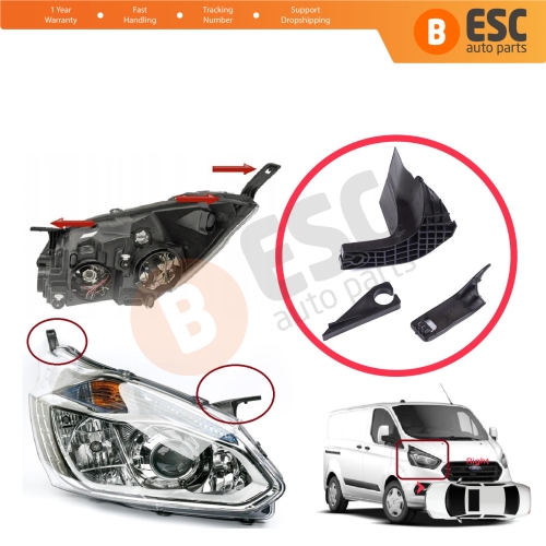 Headlight Holder Mount Repair Bracket Tab Set Right Side for Ford Transit Tourneo Custom MK1 V362 2012-2018 BK2113D152BJ