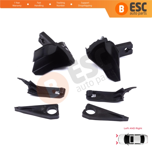 Headlight Holder Mount Repair Bracket Tab Set Right Left Side for Ford Transit Tourneo Custom MK1 V362 2012-2018 BK2113D152BJ BK2113D153BJ