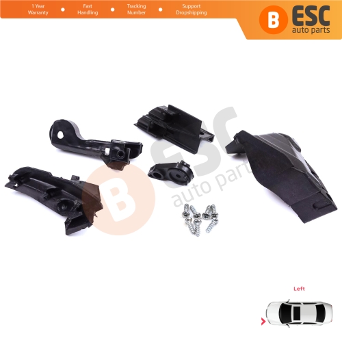 Headlight Holder Mount Repair Bracket Tab Set Left Side for Vauxhall Opel Astra J MK4 P10 2009-2015 4/5 Door GTC 2011-2018 13335737