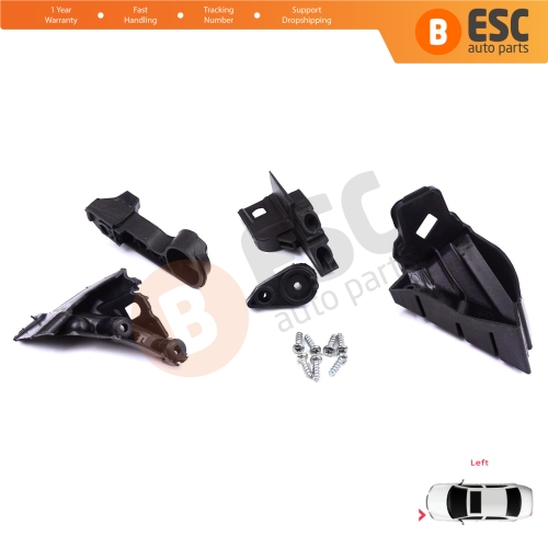 Headlight Holder Mount Repair Bracket Tab Set Left Side for Vauxhall Opel Astra J MK4 P10 2009-2015 4/5 Door GTC 2011-2018 13335737