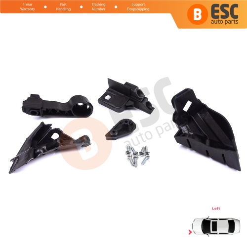Headlight Holder Mount Repair Bracket Tab Set Left Side for Vauxhall Opel Astra J MK4 P10 2009-2015 4/5 Door GTC 2011-2018 13335737