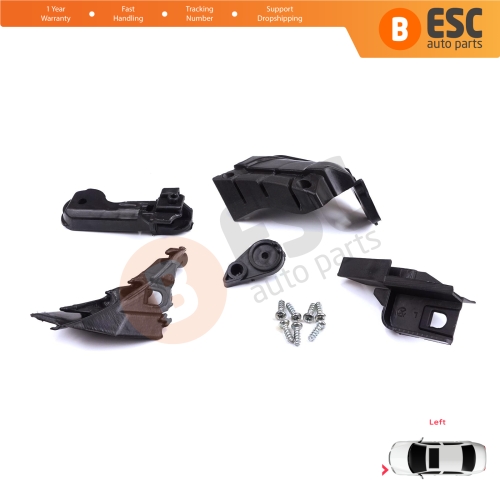 Headlight Holder Mount Repair Bracket Tab Set Left Side for Vauxhall Opel Astra J MK4 P10 2009-2015 4/5 Door GTC 2011-2018 13335737