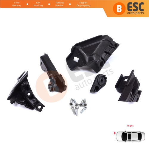 Headlight Holder Mount Repair Bracket Tab Set Right Side for Vauxhall Opel Astra J MK4 P10 2009-2015 4/5 Door GTC 2011-2018 13335737