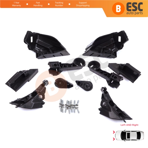 Headlight Holder Mount Repair Bracket Tab Set Left Right Side for Vauxhall Opel Astra J MK4 P10 2009-2015 4/5 Door GTC 2011-2018 13335737