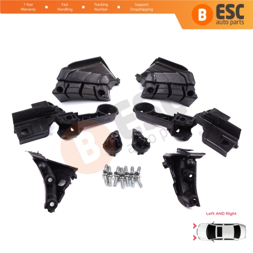 Headlight Holder Mount Repair Bracket Tab Set Left Right Side for Vauxhall Opel Astra J MK4 P10 2009-2015 4/5 Door GTC 2011-2018 13335737