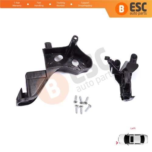 Headlight Holder Mount Repair Bracket Tab Set Left Side for Citroen C4 MK2 B7 NC 2009-2018 DS4 MK1 NX 2010-2015 6212H1