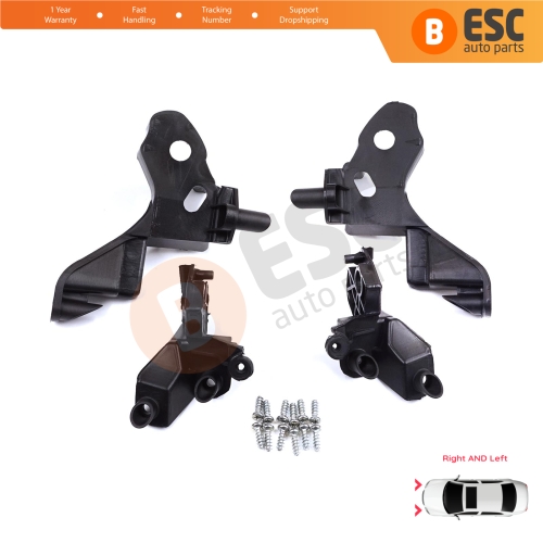 Headlight Holder Mount Repair Bracket Tab Set Left Right Side for Citroen C4 MK2 B7 NC 2009-2018 DS4 MK1 NX 2010-2015 6212H1 6212H0